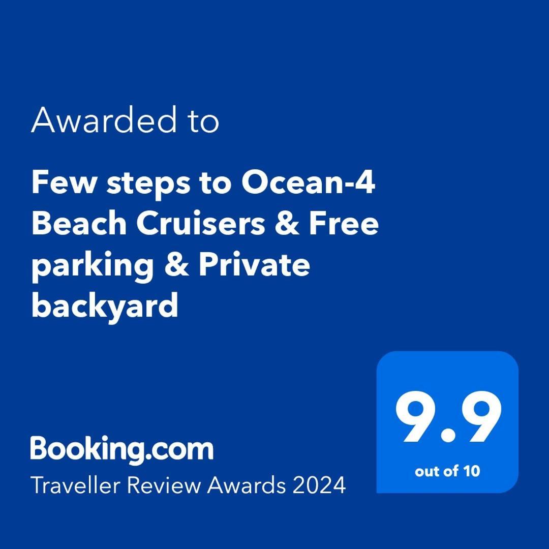 Few Steps To Ocean-4 Beach Cruisers & Free Parking & Private Backyard Jacksonville Beach Exterior photo